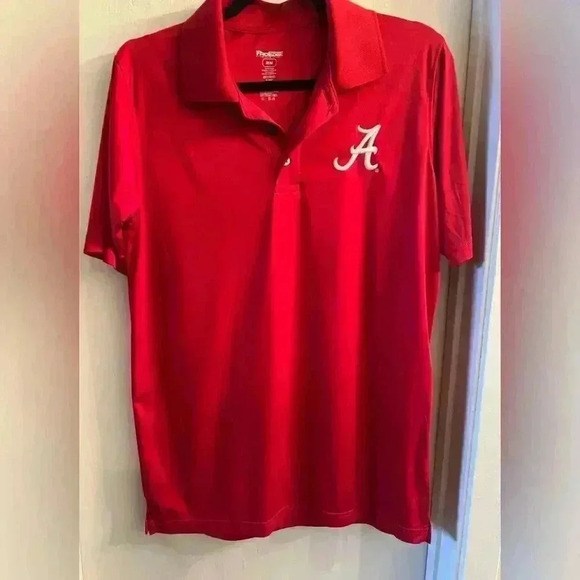 Men’s Pro Edge Alabama Crimson Tide Red Short-Sleeve Polo shirt - Picture 1 of 1
